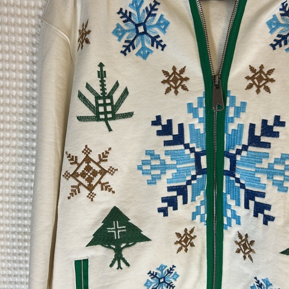 Round Two Multicolor Knit Collection Hooded SweatShirt Size Large - Picture 3 of 9